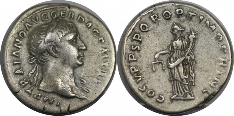 Römische Münzen, MÜNZEN DER RÖMISCHEN KAISERZEIT. Traianus (98-117 n. Chr.). Den...