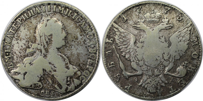 Russische Münzen und Medaillen, Katharina II. (1762-1796). 1 Rubel 1775 SPB-TI-F...