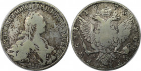 Russische Münzen und Medaillen, Katharina II. (1762-1796). 1 Rubel 1775 SPB-TI-FL. Silber. Bitkin 219. Schön-sehr schön
