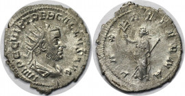 Römische Münzen, MÜNZEN DER RÖMISCHEN KAISERZEIT. Rom. Trebonianus Gallus. Antoninianus 252 n. Chr. Silber. 2,64 g. RIC 71. Stempelglanz