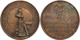 Russische Münzen und Medaillen, Alexander II. (1854-1881). Bronzemedaille 1875. Auf die 100. Jahrestag des Moskauer Katharinenkrankenhauses von L. Ste...