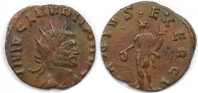 Römische Münzen, MÜNZEN DER RÖMISCHEN KAISERZEIT. Claudius II. Gothicus. AE Antoninianus 268-270 n. Chr. (2.16 g. 17.5 mm) Vs.: IMP CLAVDIVS AVG, Büst...