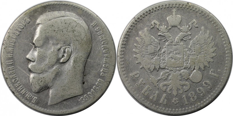 Russische Münzen und Medaillen, Nikolaus II. (1894-1918). 1 Rubel 1899. Silber. ...