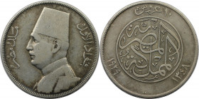 Weltmünzen und Medaillen, Ägypten / Egypt. Fuad I. 10 Piastres 1929 BP. Silber. KM 350. Sehr schön+