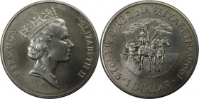Weltmünzen und Medaillen, Bermuda. 70. Jahrestag der Geburt von Königin Elizabeth II. 1 Dollar 1996. Kupfer-Nickel. KM 94. Stempelglanz