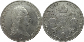 RDR – Habsburg – Österreich, RÖMISCH-DEUTSCHES REICH. Franz II.(I.) (1792-1835). Taler (Kronentaler) 1793 M, Mailand. Silber. Dav. 1390, Herinek 488. ...