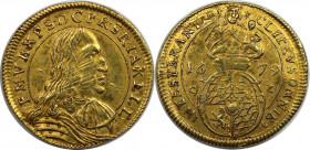Altdeutsche Münzen und Medaillen, BAYERN / BAVARIA. Ferdinand Maria (1651-1679). Goldgulden 1679 CZ, München. 3,18 g. Fb. 210, Hahn 166. Sehr schön, L...