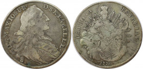 Altdeutsche Münzen und Medaillen, BAYERN / BAVARIA. Maximilian III. Joseph (1745-1777). Madonnentaler 1770. Silber. Dav. 1954. Sehr schön+