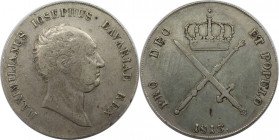 Altdeutsche Münzen und Medaillen, BAYERN / BAVARIA. Maximilian I. Joseph (1806-1825). Kronentaler 1813. Silber. AKS 44. Sehr schön