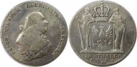 Altdeutsche Münzen und Medaillen, BRANDENBURG IN PREUSSEN. Friedrich Wilhelm II. (1786-1797). Taler 1791 A. Silber. Dav. 2599. Sehr schön