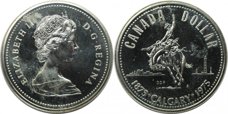 Weltmünzen und Medaillen, Kanada / Canada. 100 Jahre Calgary. 1 Dollar 1975. 23,...