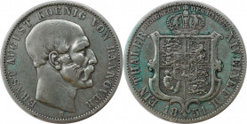 Altdeutsche Münzen und Medaillen, HANNOVER. Ernst August (1837-1851). Taler 1851 B. Silber. AKS 134. Sehr schön