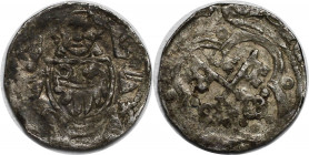 Altdeutsche Münzen und Medaillen, MINDEN - BISTUM. Otto III. vom Berge. Pfennig ND (1384-1398). St. Petrus segnend über Wappen / Gekreuzte Schlüssel. ...