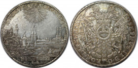 Altdeutsche Münzen und Medaillen, NÜRNBERG, STADT. Taler 1768, Nürnberg. Mit Titel Josefs II. Stadtansicht und mit Laubrand. Silber. 27,96 g. Dav. 249...