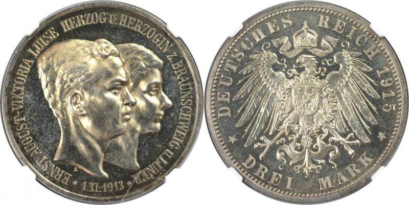 Deutsche Münzen und Medaillen ab 1871, REICHSSILBERMÜNZEN, Braunschweig-Lüneburg...