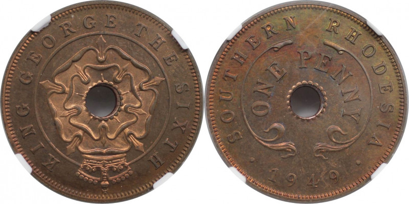 Weltmünzen und Medaillen, Südrhodesien / Southern Rhodesia. George VI. 1 Penny 1...