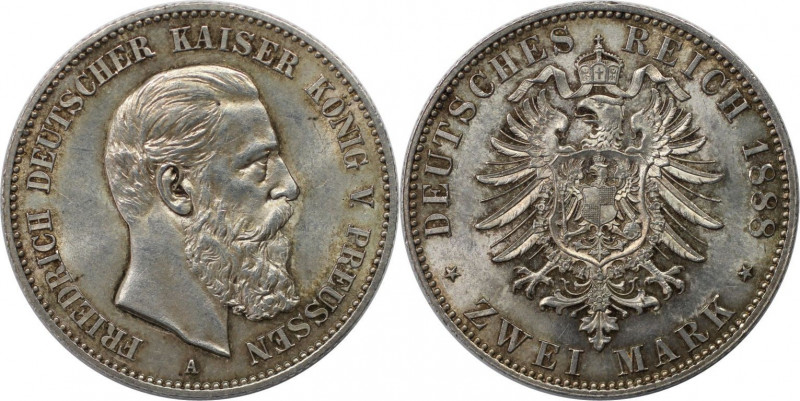 Deutsche Münzen und Medaillen ab 1871, REICHSSILBERMÜNZEN, Preußen. Friedrich II...