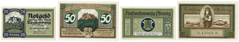 Banknoten, Deutschland / Germany, Lots und Sammlungen. Leutenberg in Thüringen 2...