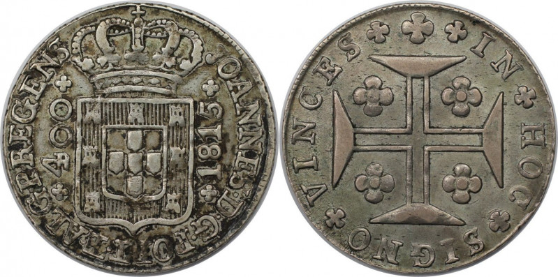 Europäische Münzen und Medaillen, Portugal. Johann VI. 400 Reis 1815. Silber. KM...