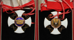 Orden und Medaillen, Europa / Europe. Italien. Kronenorden, Kommandeurkreuz (Halskreuz) 1868-1946. Verdienstorden von der Krone Italiens. 14,82 g. 50 ...