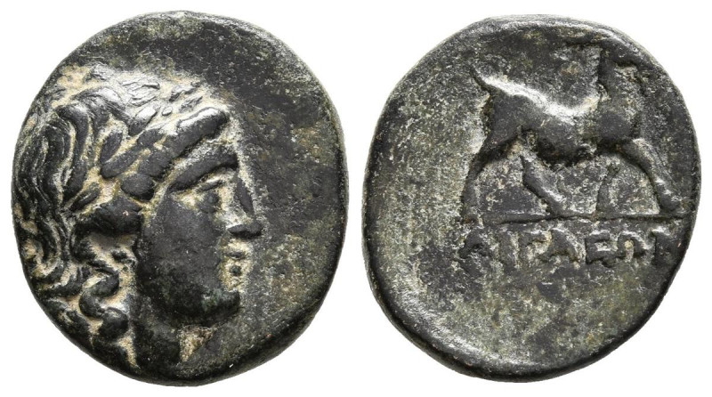 AEOLIS, Aigai. Ae17. (Ae. 3,17g/17mm). 300-200 a.C. (SNG Von Aulock 1596). Anv: ...