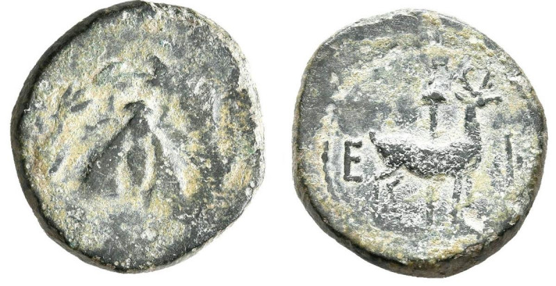 JONIA, Efesos. Calco. (Ae. 2,24g/16mm). 202-133 a.C. (SNG Copenhagen 299). Anv: ...