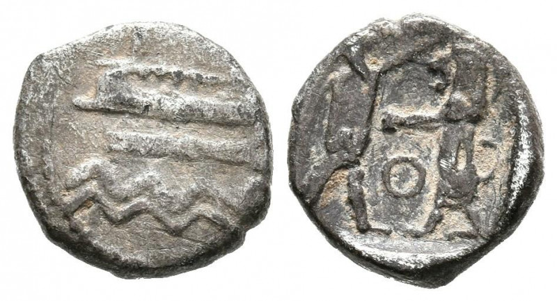 JUDAEA, Samaria. Obolo. (Ar. 0,72g/10mm). 401-365 a.C. Sidon. (HGC 10,240). Anv:...