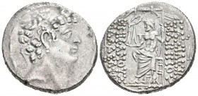 REINO SELEUCIDA, Filipo I Filadelfos. Tetradracma. (Ar. 15,41g/27mm). 95-76 a.C. Antioquía en el Orontes. (SC 2463). Anv: Cabeza laureada de Filipo I ...
