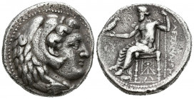 REYES DE MACEDONIA, Alejandro III el Grande. Tetradracma. (Ar. 16,69g/26mm). 325-323 a.C. Babilonia. (Price 3655). Anv: Cabeza de Alejandro III a dere...