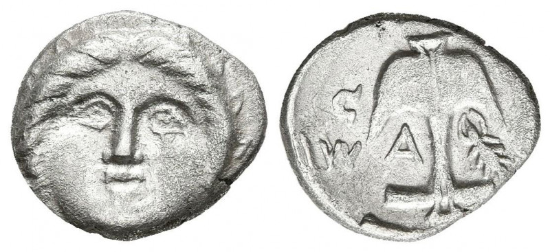 TRACIA, Apolonia Pontika. Dióbolo. (Ar. 1,19g/12mm). 400-350 a.C. (Seaby 1657). ...