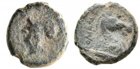 ACUÑACIONES ANONIMAS. Litra. (Ae. 5,32g/18mm). 260 a.C. Roma. (Crawford 17/1a). Anv: Cabeza con casco de Minerva a izquierda. Rev: Cabeza de caballo a...