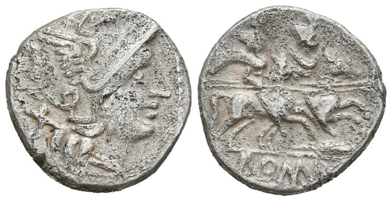 ACUÑACIONES ANONIMAS. Denario. (Ar. 3,17g/16mm). 211-210 a.C. Sicilia. (Crawford...