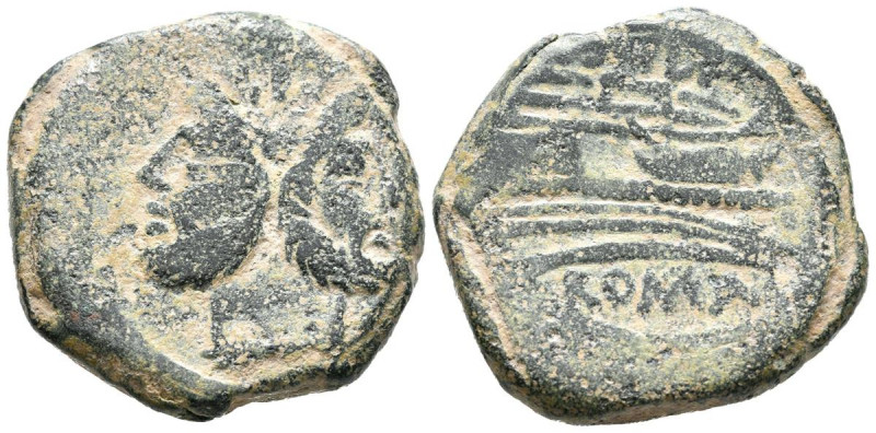 GENS CORNELIA. As. (Ae. 25,16g/31mm). 151 a.C. Roma. (Crawford 205/2). Anv: Cabe...