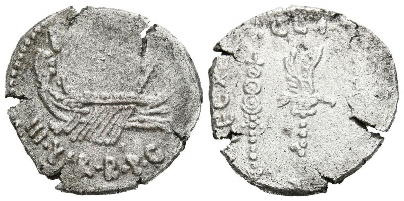 MARCO ANTONIO. Denario. (Ar. 3,62g/20mm). 32-31 a.C. Ceca militar móvil. (Crawfo...