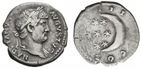 ADRIANO. Denario. (Ar. 2,94g/19mm). 126-127 d.C. Roma. (RIC 852). Anv: Cabeza laureada de Adrinao a derecha, alrededor leyenda: HADRIANVS AVGVSTVS. Re...