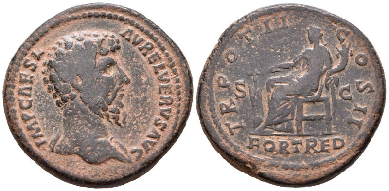 LUCIO VERO. Sestercio. (Ae. 19,74g/35mm). 162-163 d.C. Roma. (RIC 1345). Anv: Bu...