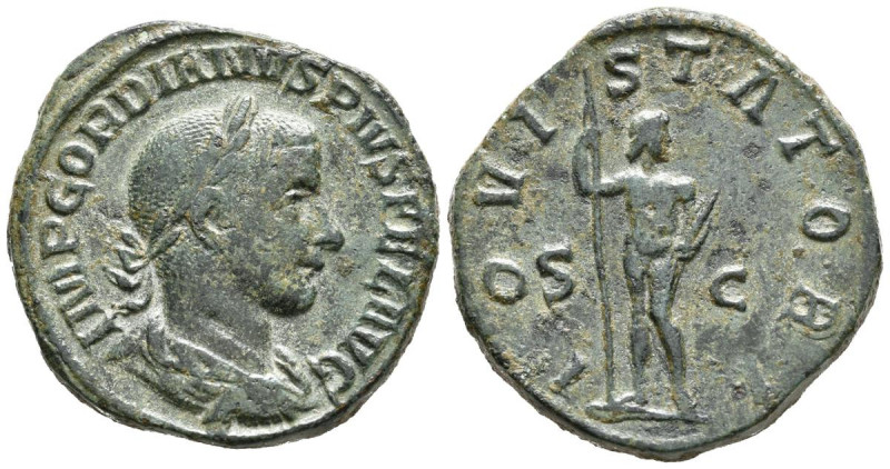 GORDIANO III. Sestercio. (Ae. 20,06g/31mm). 241-243 d.C. Roma. (RIC 298a). Anv: ...