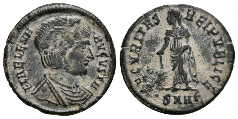 HELENA. Follis. (Ae. 2,36g/18mm). 327-329 d.C. Heráclea. (RIC 95). Anv: Busto di...