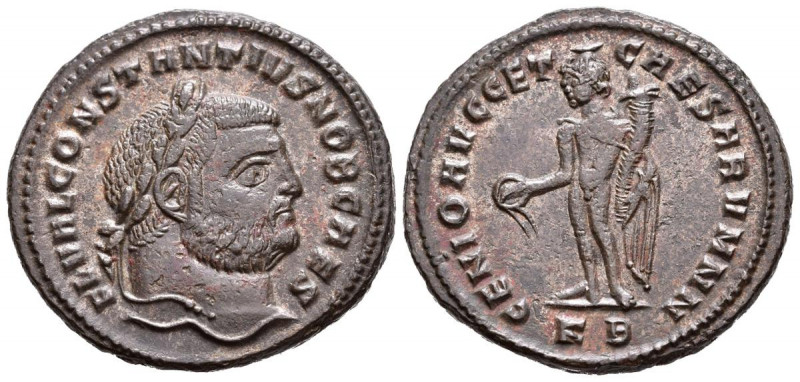 CONSTANTINO I. Follis. (Ae. 10,06g/28mm). 294-295 d.C. Cícico. (RIC 7a). Anv: Ca...