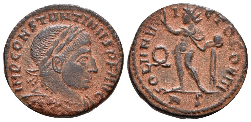 CONSTANTINO I. Follis. (Ae. 3,11g/19mm). 317-318 d.C. Roma. (RIC 97 var). Anv: B...