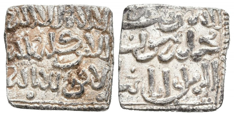 ALMOHADES, Anónimo a nombre de al-Mahdi. Dirham. (Ar. 1,49g/14mm). Sin Ceca. (Vi...