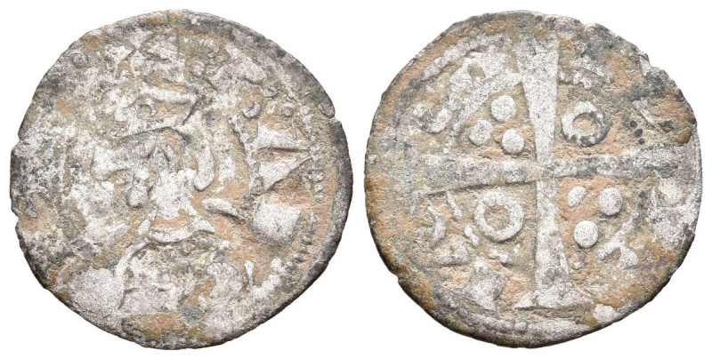 JAIME I (1213-1276). Dinero. (Ve. 0,76g/17mm). Barcelona. (Cru.V.S. 308). Anv: B...