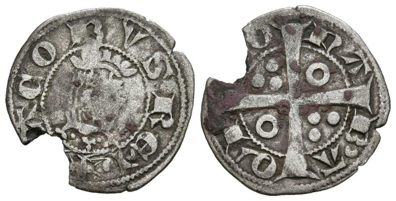 JAIME II (1291-1327). Dinero (Ve. 0,86g/17mm). Barcelona. (Cru.V.S. 344). Anv: E...