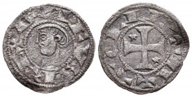 ALFONSO I DE ARAGÓN (1109-1126). Dinero. (Ve. 0,90g/18mm). Toledo. (FAB-23 de Alfonso I de Aragón). Anv: cabeza a izquierda y leyenda: ANFVS REX; Rev:...