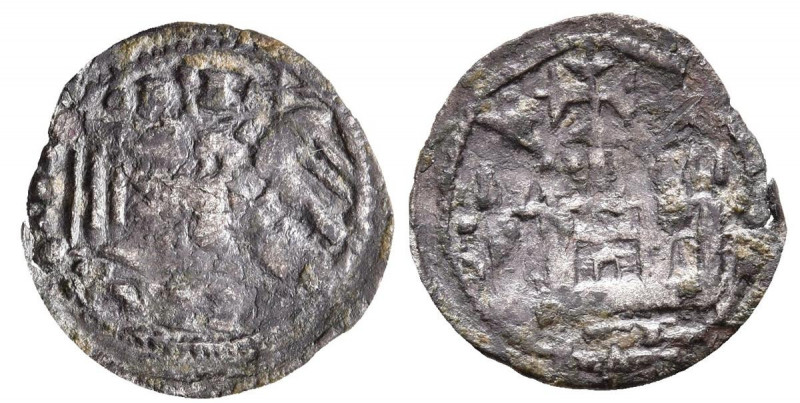 ALFONSO VIII (1158-1214). Óbolo. (Ve. 0,54g/14mm). ¿Toledo? (FAB-206) Anv: busto...