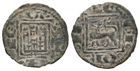 ALFONSO X (1252-1284). Obolo. (Ae. 0,52g/14mm). Murcia. (FAB-285; Imperatrix A10:14.27). Anv: Castillo dentro de gráfila cuadrada, debajo H, alrededor...