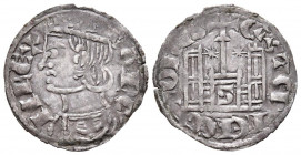 SANCHO IV (1284-1295). Cornado. (Ve. 0,70g/19mm). Sevilla. (FAB-301.2). Anv: busto coronado a izquierda. Leyenda: SACCII REX. Rev: castillo con cruz s...