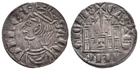 SANCHO IV (1284-1295). Cornado. (Ve. 0,80g/18mm). Toledo. (FAB-302). Anv: busto coronado a izquierda. Leyenda: SACCII REX. Rev: castillo con cruz sobr...