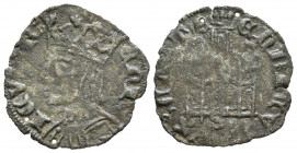 ENRIQUE II (1368-1379). Cornado. (Ve. 0,57g/19mm). Sevilla. (FAB-491.1; Imperatrix E2:21.3). Anv: Busto coronado de Enrique II a izquierda, alrededor ...