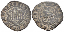 JUAN II (1406-1454). Blanca. (Ve. 2,30g/24mm). Cuenca. (FAB-818). Anv: Castillo dentro de gráfila lobular, debajo cuenco, alrededor leyenda: ENRICVS D...